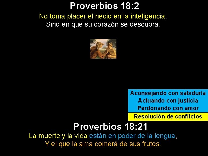 Proverbios 18: 2 No toma placer el necio en la inteligencia, Sino en que