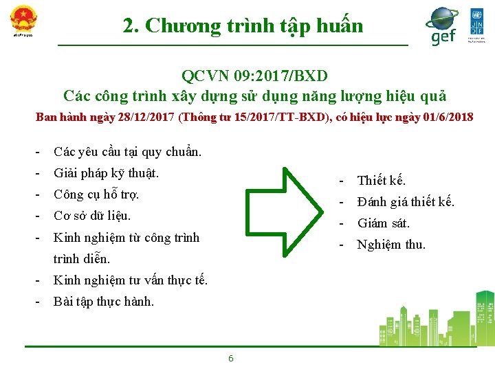 2. Chương trình tập huấn QCVN 09: 2017/BXD Các công trình xây dựng sử