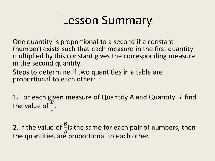 Module 3 Day 2 Proportional Relationships Identifying Proportional
