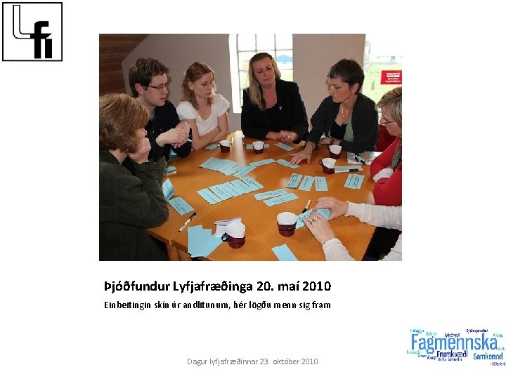 Þjóðfundur Lyfjafræðinga 20. maí 2010 Einbeitingin skín úr andlitunum, hér lögðu menn sig fram