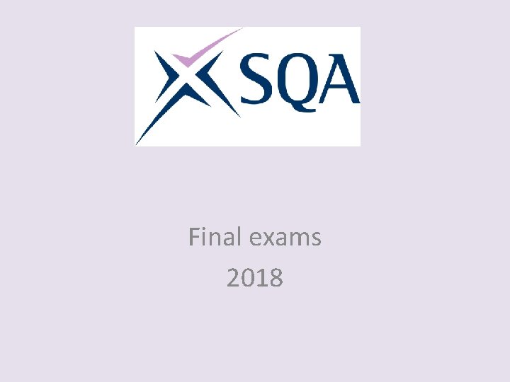 Final exams 2018 