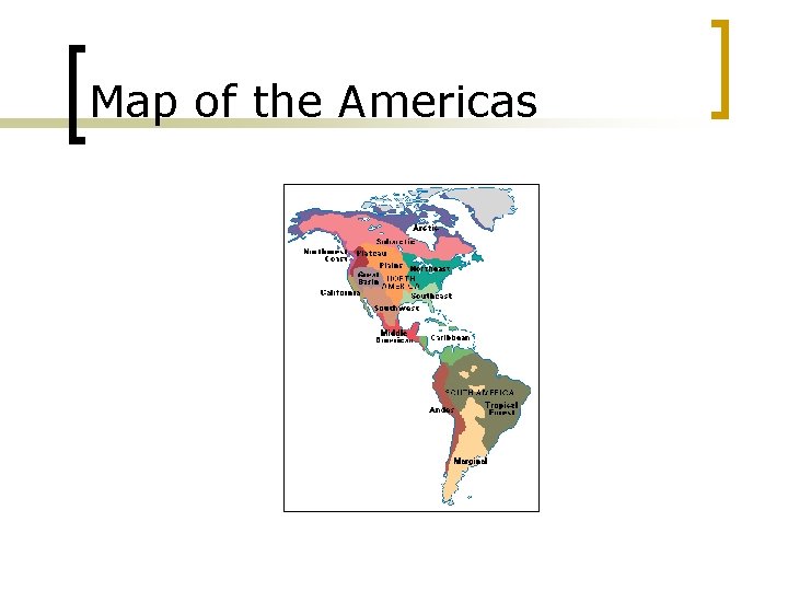 Map of the Americas 