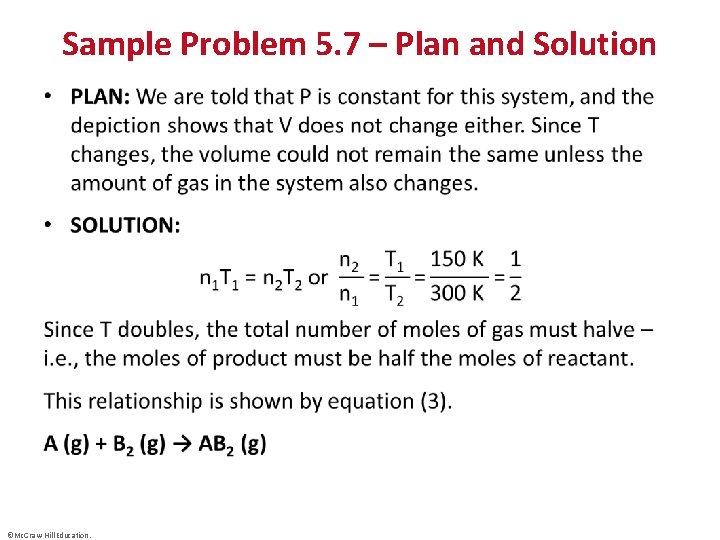 Sample Problem 5. 7 – Plan and Solution • ©Mc. Graw-Hill Education. 