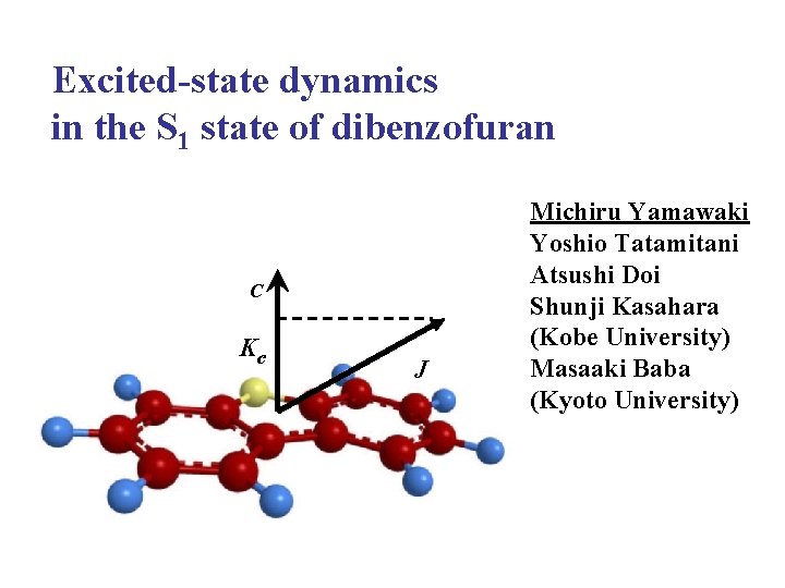 Excited-state dynamics in the S 1 state of dibenzofuran C Kc J Michiru Yamawaki