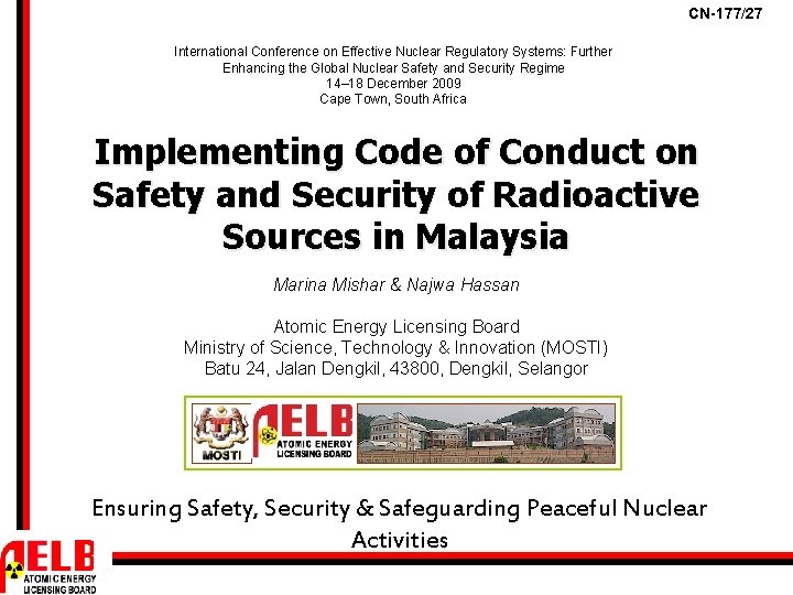 Cn17727 International Conference On Effective Nuclear Regulatory Systems