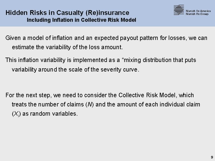 Hidden Risks in Casualty (Re)insurance Including Inflation in Collective Risk Model Given a model