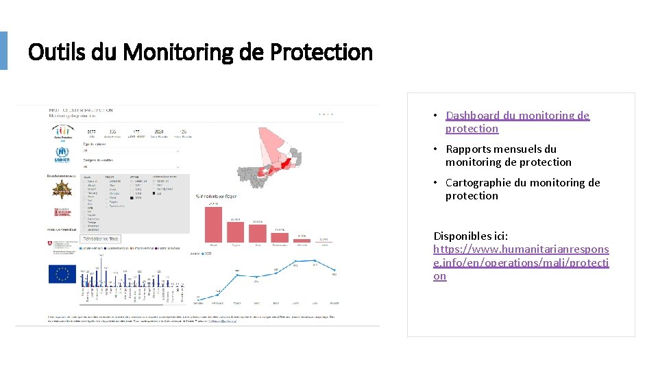 Outils du Monitoring de Protection • Dashboard du monitoring de protection • Rapports mensuels Outils du Monitoring de Protection • Dashboard du monitoring de protection • Rapports mensuels