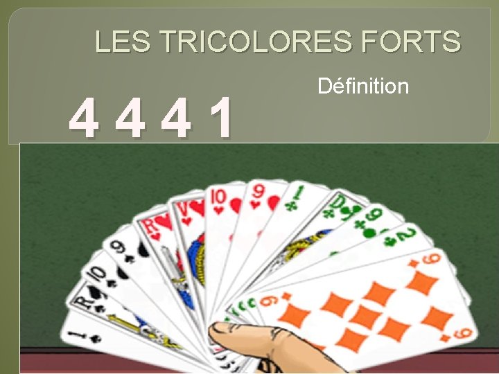 LES TRICOLORES FORTS 4441 Définition 