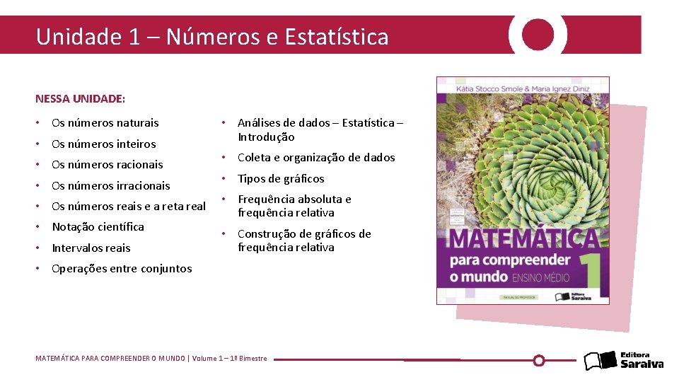 Unidade 1 – Números e Estatística NESSA UNIDADE: • Os números naturais • Os
