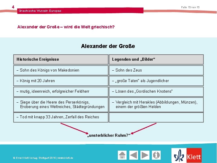 4 Folie 13 von 13 Griechische Wurzeln Europas Alexander Große – wird die Welt