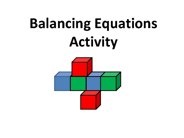 Balancing Equations Activity 