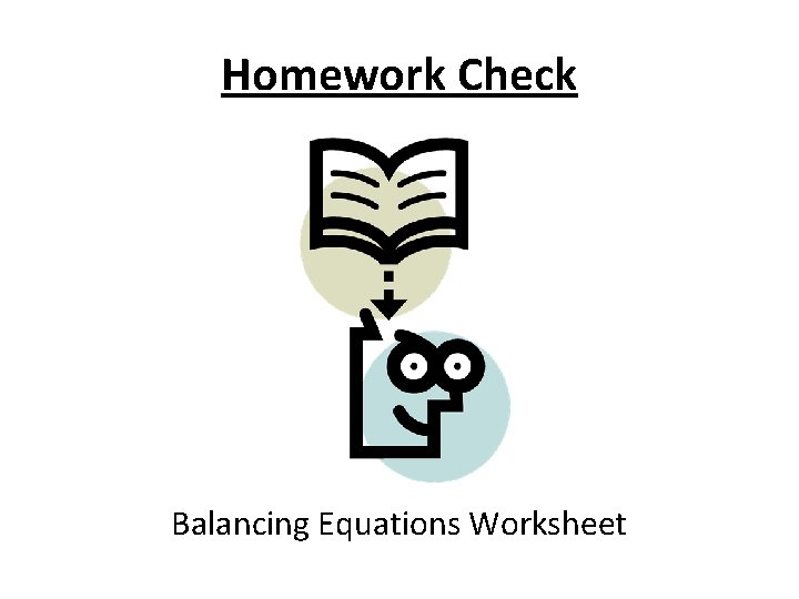 Homework Check Balancing Equations Worksheet 