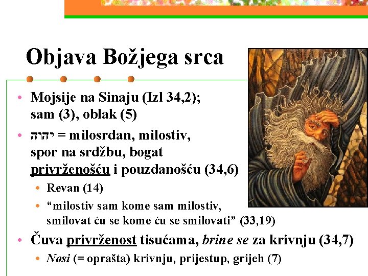 Objava Božjega srca ● ● Mojsije na Sinaju (Izl 34, 2); sam (3), oblak