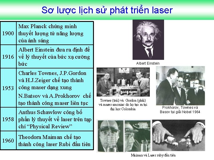 Sơ lược lịch sử phát triển laser Max Planck chứng minh 1900 thuyết lượng