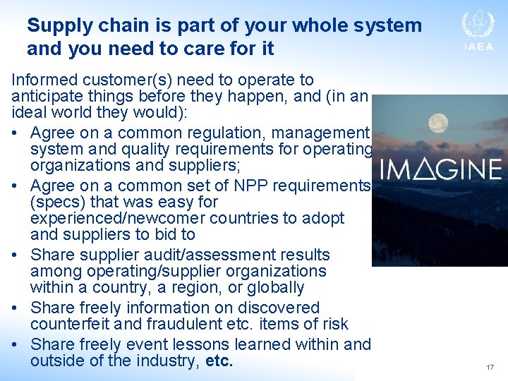 Supply chain is part of your whole system and you need to care for