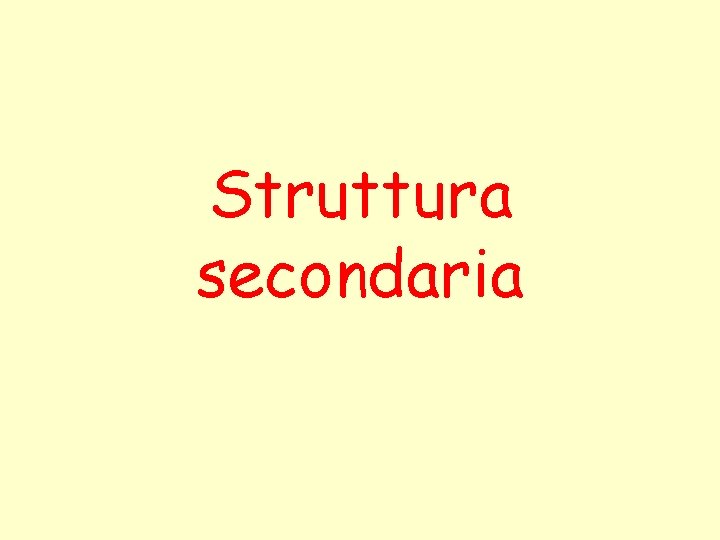 Struttura secondaria 