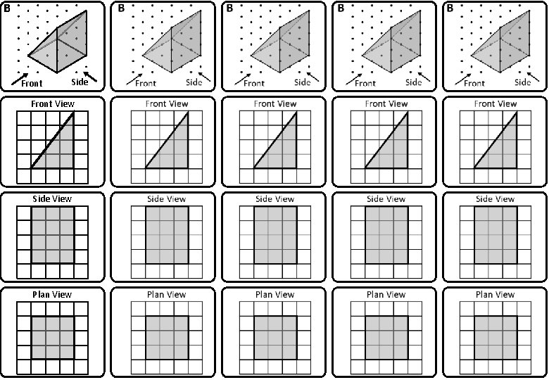 B Front Side Front View Side View Plan View 