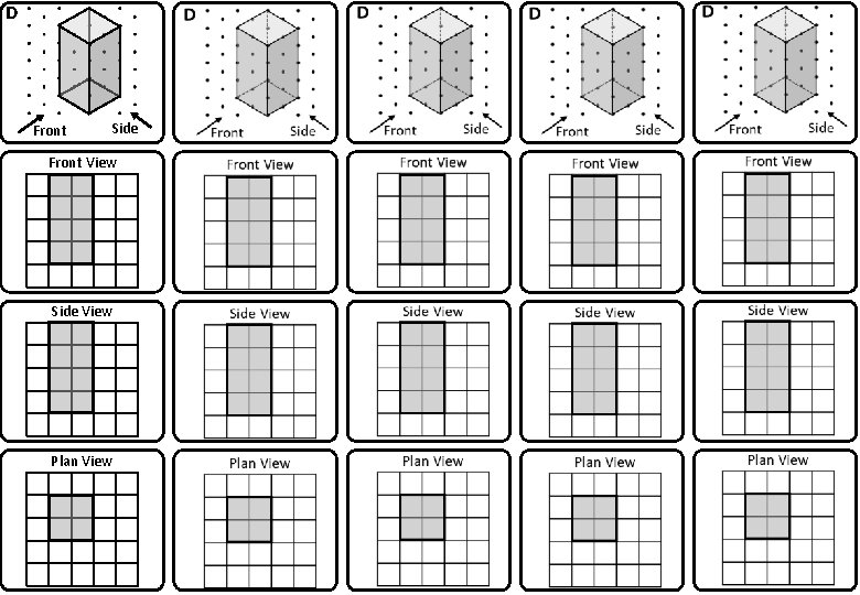 D Front Side Front View Side View Plan View 