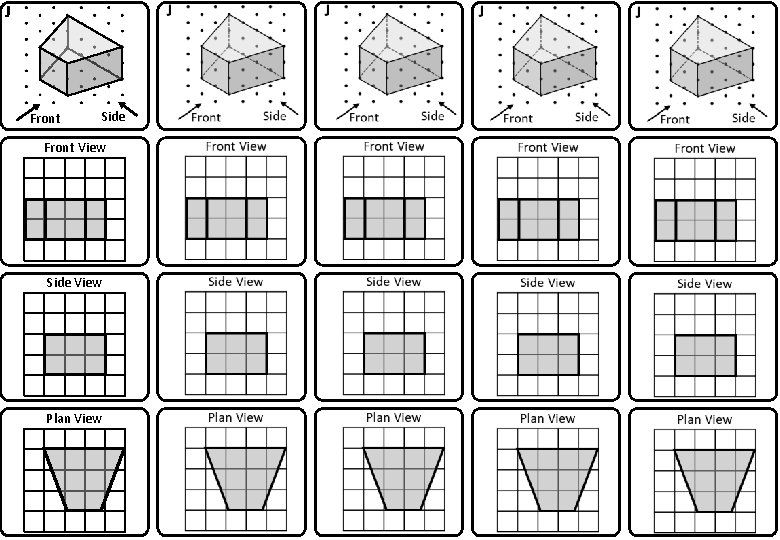 J Front Side Front View Side View Plan View 