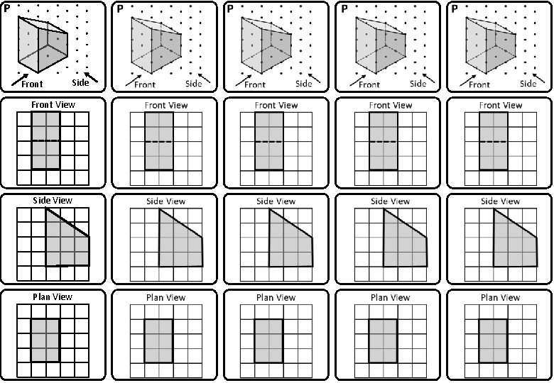 P Front Side Front View Side View Plan View 