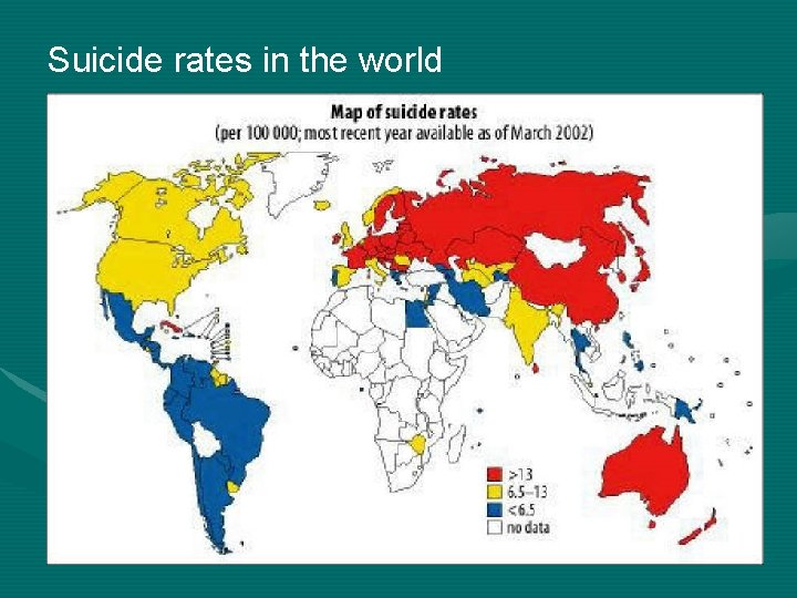 Suicide rates in the world 