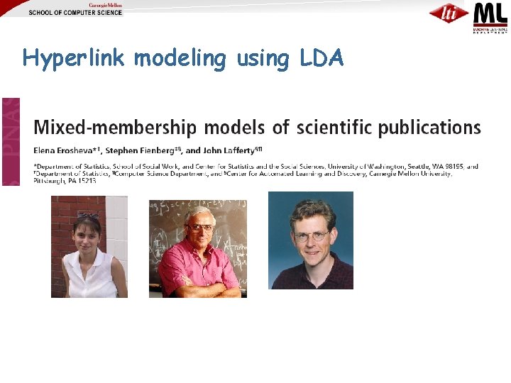Hyperlink modeling using LDA 