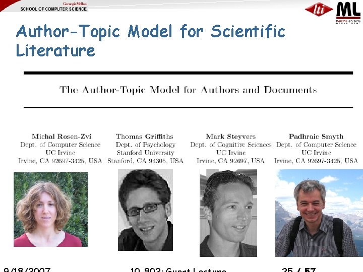 Author-Topic Model for Scientific Literature 