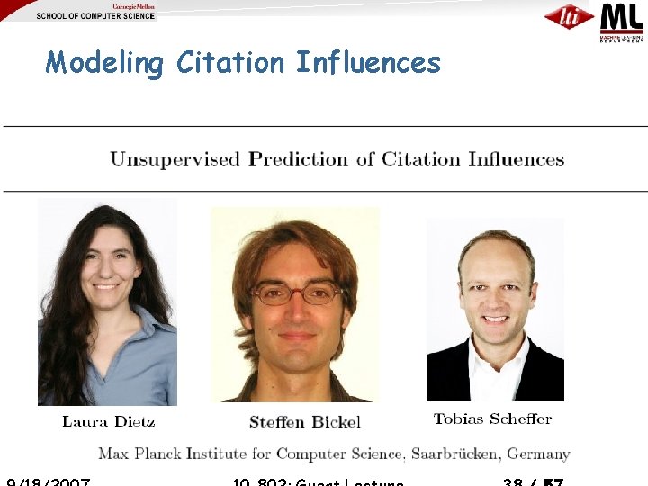 Modeling Citation Influences 