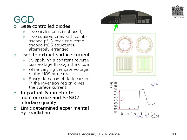 GCD ¡ Gate controlled diodes l l ¡ Used to extract surface current l