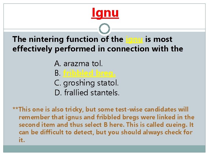 Ignu The nintering function of the ignu is most effectively performed in connection with