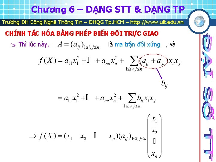 Chương 6 – DẠNG STT & DẠNG TP Trường ĐH Công Nghệ Thông Tin