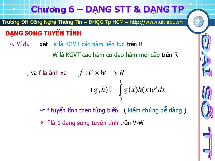 Chương 6 – DẠNG STT & DẠNG TP Trường ĐH Công Nghệ Thông Tin