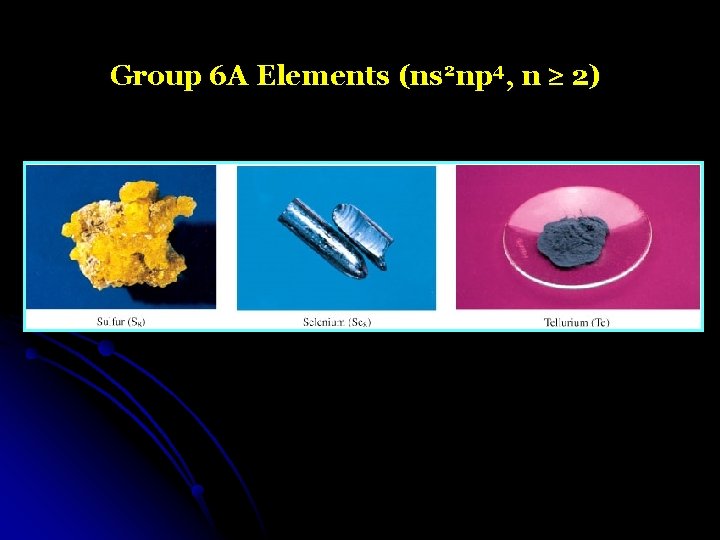 Group 6 A Elements (ns 2 np 4, n 2) 