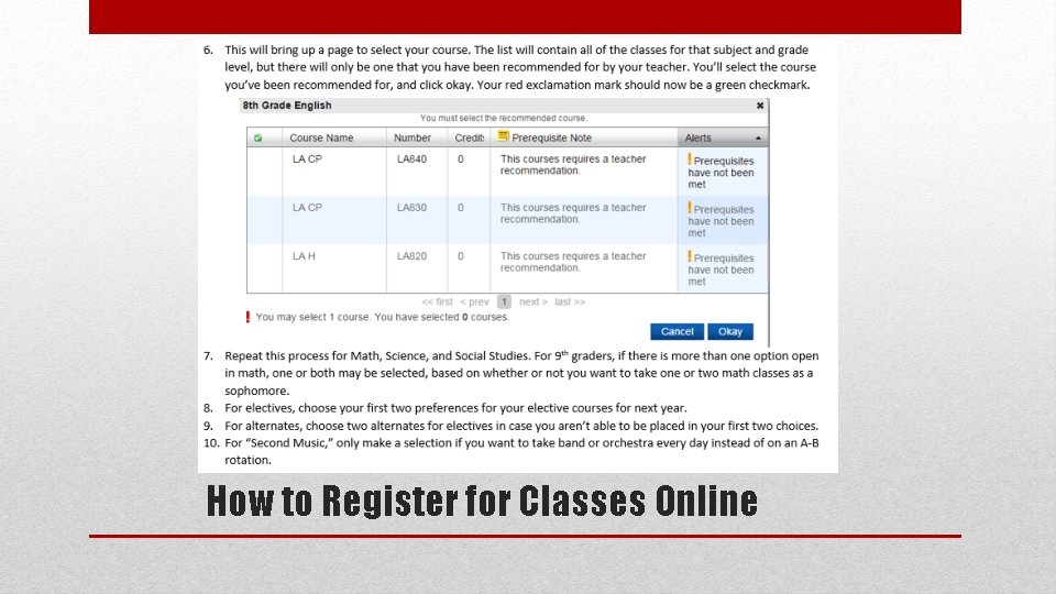 How to Register for Classes Online 