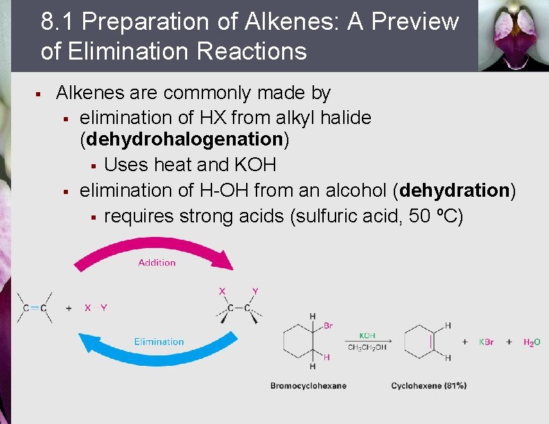 8. 1 Preparation of Alkenes: A Preview of Elimination Reactions § Alkenes are commonly