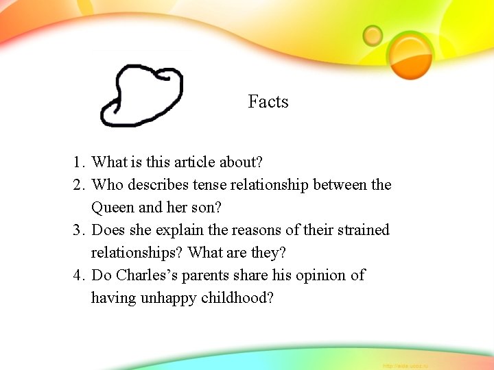 Facts 1. What is this article about? 2. Who describes tense relationship between the