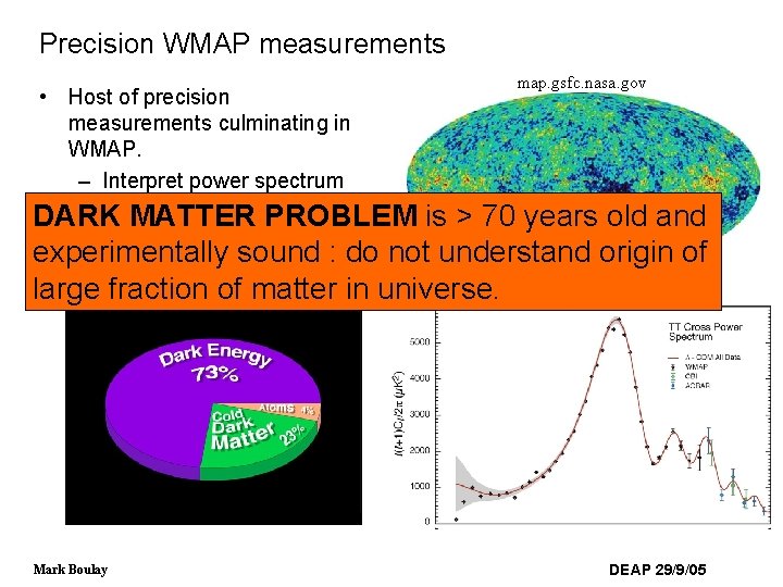 Precision WMAP measurements map. gsfc. nasa. gov • Host of precision measurements culminating in