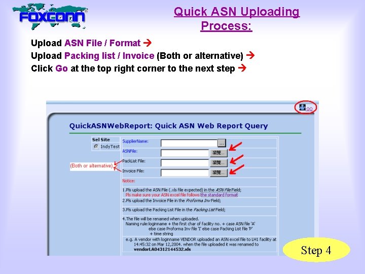 Quick ASN Uploading Process: Upload ASN File / Format Upload Packing list / Invoice