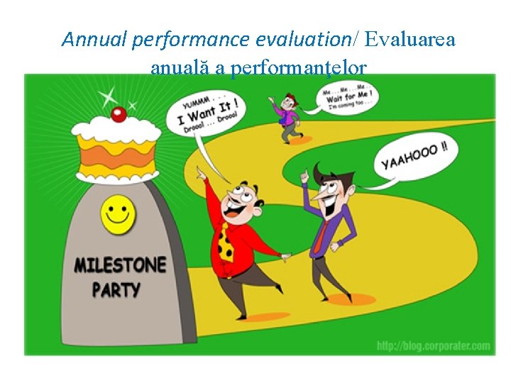 Annual performance evaluation/ Evaluarea anuală a performanţelor 