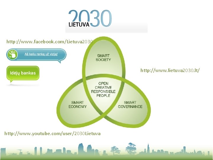 http: //www. facebook. com/Lietuva 2030 http: //www. lietuva 2030. lt/ http: //www. youtube. com/user/2030