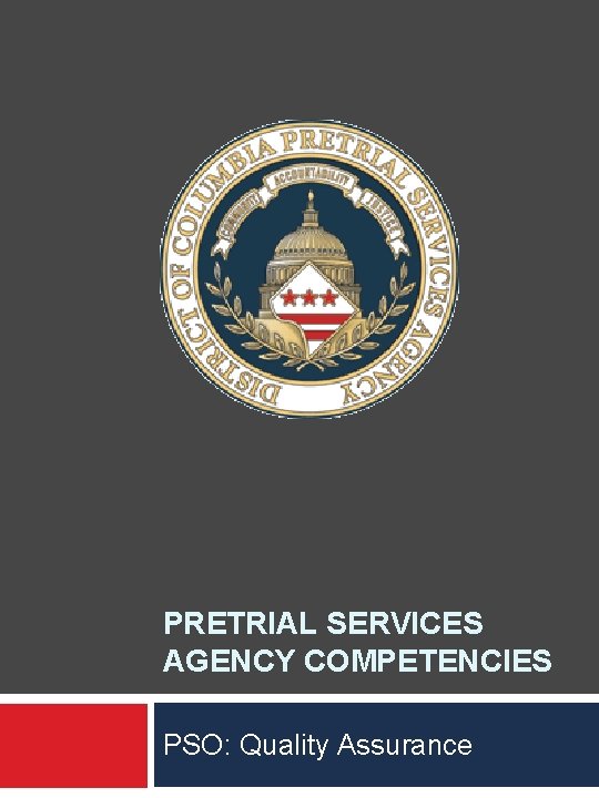 PRETRIAL SERVICES AGENCY COMPETENCIES PSO: Quality Assurance 