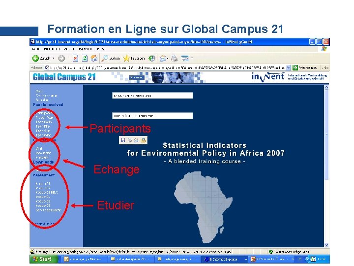 Formation en Ligne sur Global Campus 21 Participants Echange Etudier In. WEnt | Kompetent