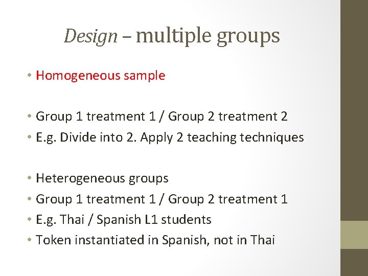 Methods section experimental studies Experimental studies An experiment