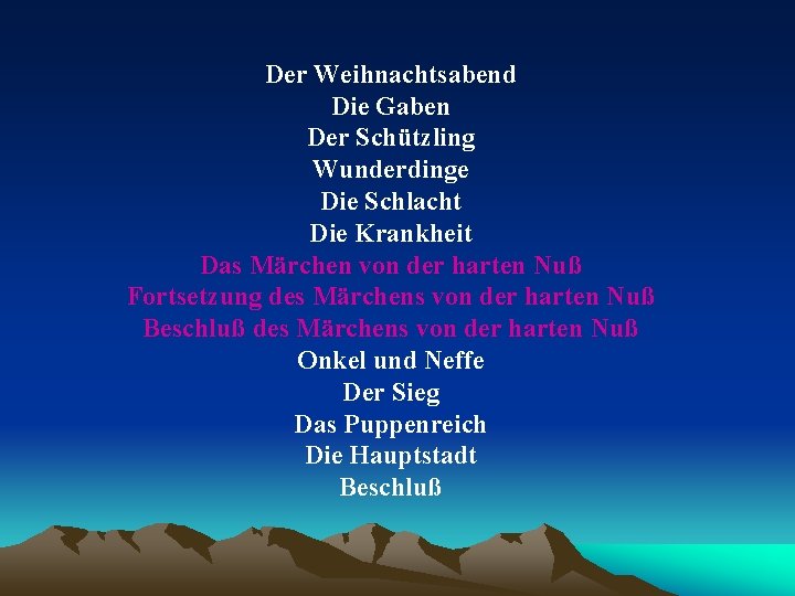 Der Weihnachtsabend Die Gaben Der Schützling Wunderdinge Die Schlacht Die Krankheit Das Märchen von Der Weihnachtsabend Die Gaben Der Schützling Wunderdinge Die Schlacht Die Krankheit Das Märchen von