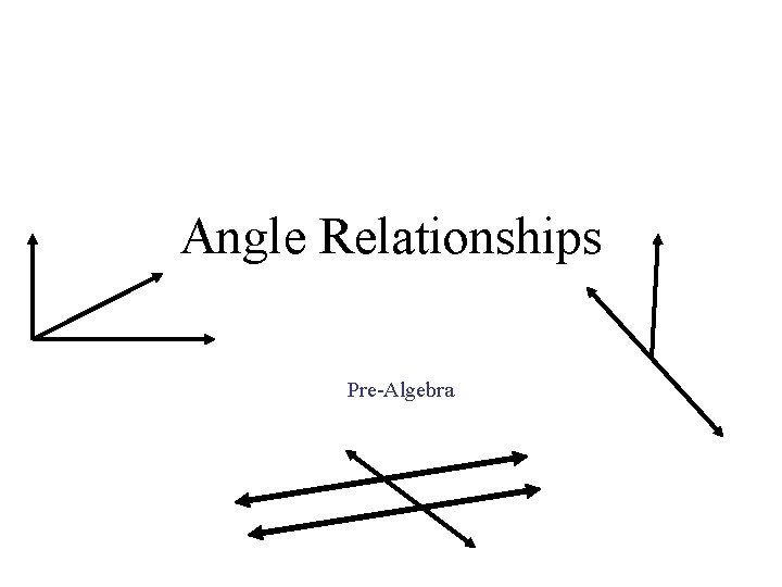 Angle Relationships Pre-Algebra 
