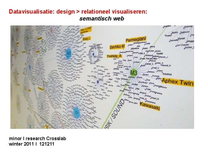 Datavisualisatie: design > relationeel visualiseren: semantisch web minor I research Crosslab winter 2011 I