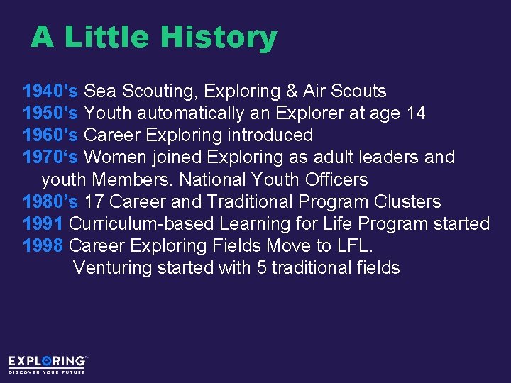 Exploring Program Bsa INTRODUCTION TO EXPLORING FOR COMMISSIONERS PREPARED IN COLLABORATION