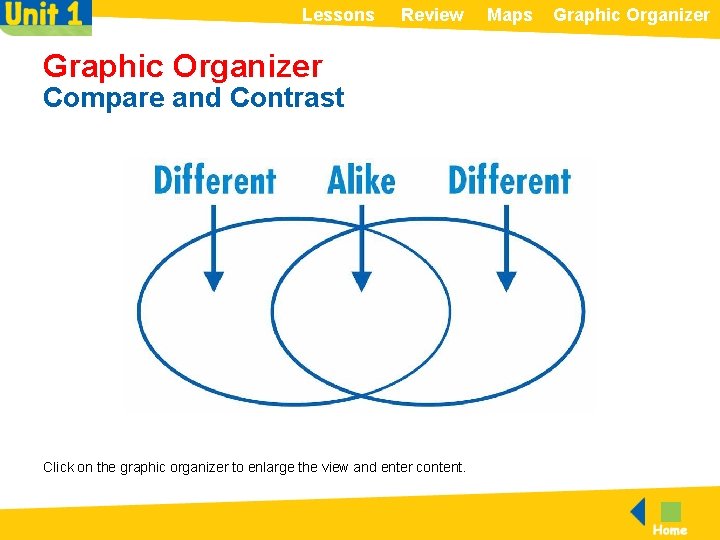 Lessons Review Graphic Organizer Compare and Contrast Click on the graphic organizer to enlarge