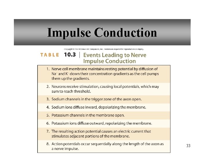 Impulse Conduction 33 