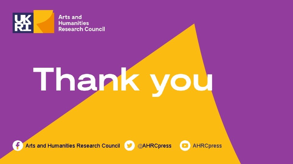 Arts and Humanities Research Council @AHRCpress 